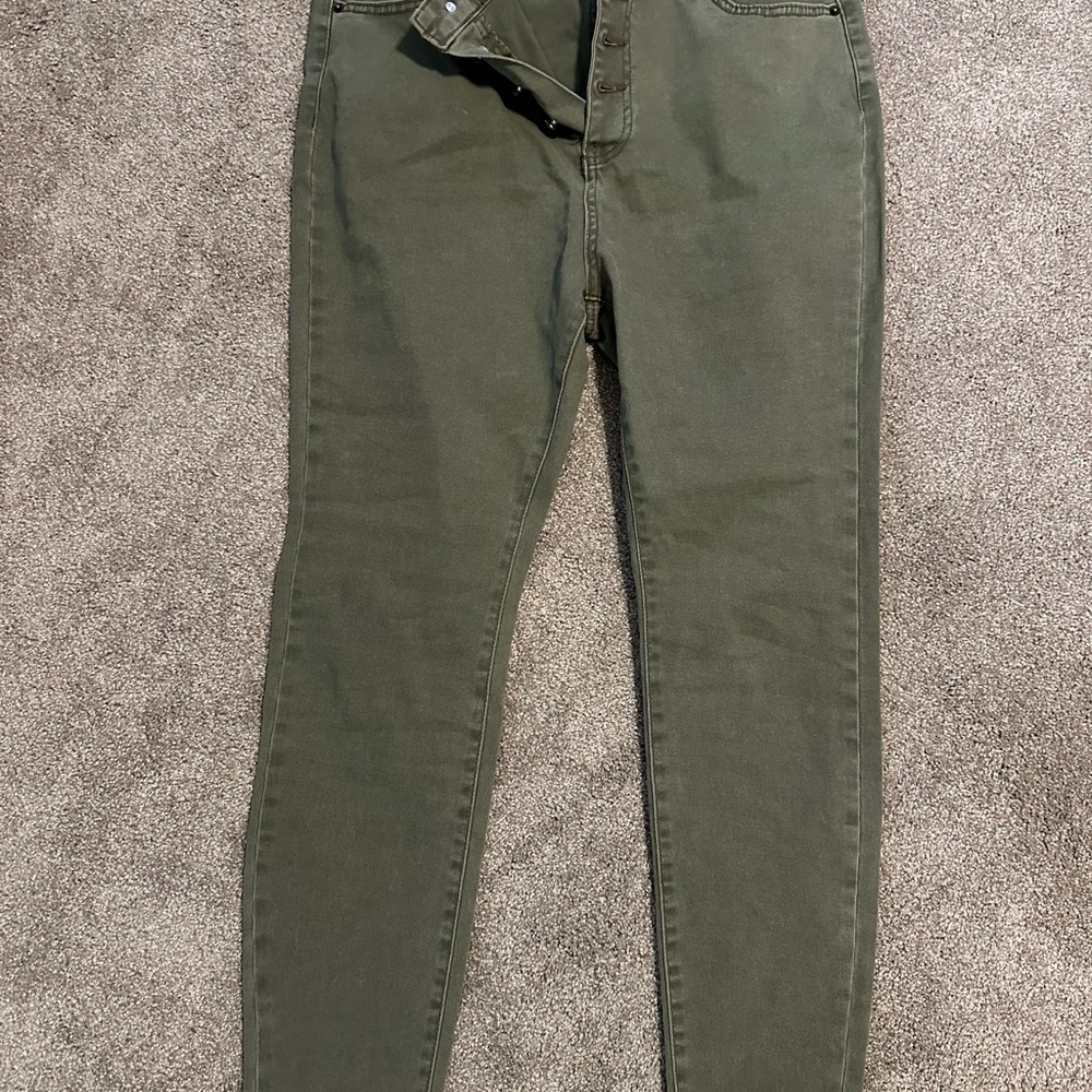 Olive Green Women's Jeans